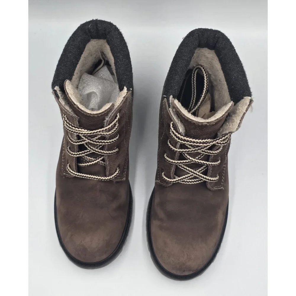 Kamik Takoda Lo Junior Bown Nubuck Leather Waterproof Winter Boots Size 4 WM‎ 6